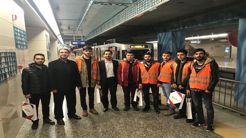 Raylı Sistemler Bölümü Öğrencileri Metro İstanbul'u Ziyaret Etti