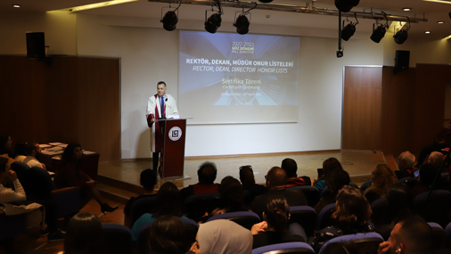 2022-2023 Güz Yarıyılı Rektör, Dekan, Müdür Onur Listeleri Sertifika Töreni Gerçekleşti