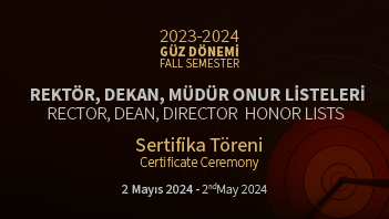 2023-2024 Güz Yarıyılı Onur Listeleri Sertifika Töreni