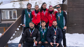 Kar Voleybolu Türkiye Şampiyonasında İki Kupa Kazandık