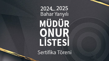 2024-2025 Bahar Yarıyılı Sivil Havacılık Yüksekokulu Müdür Onur Listesi Sertifika Töreni