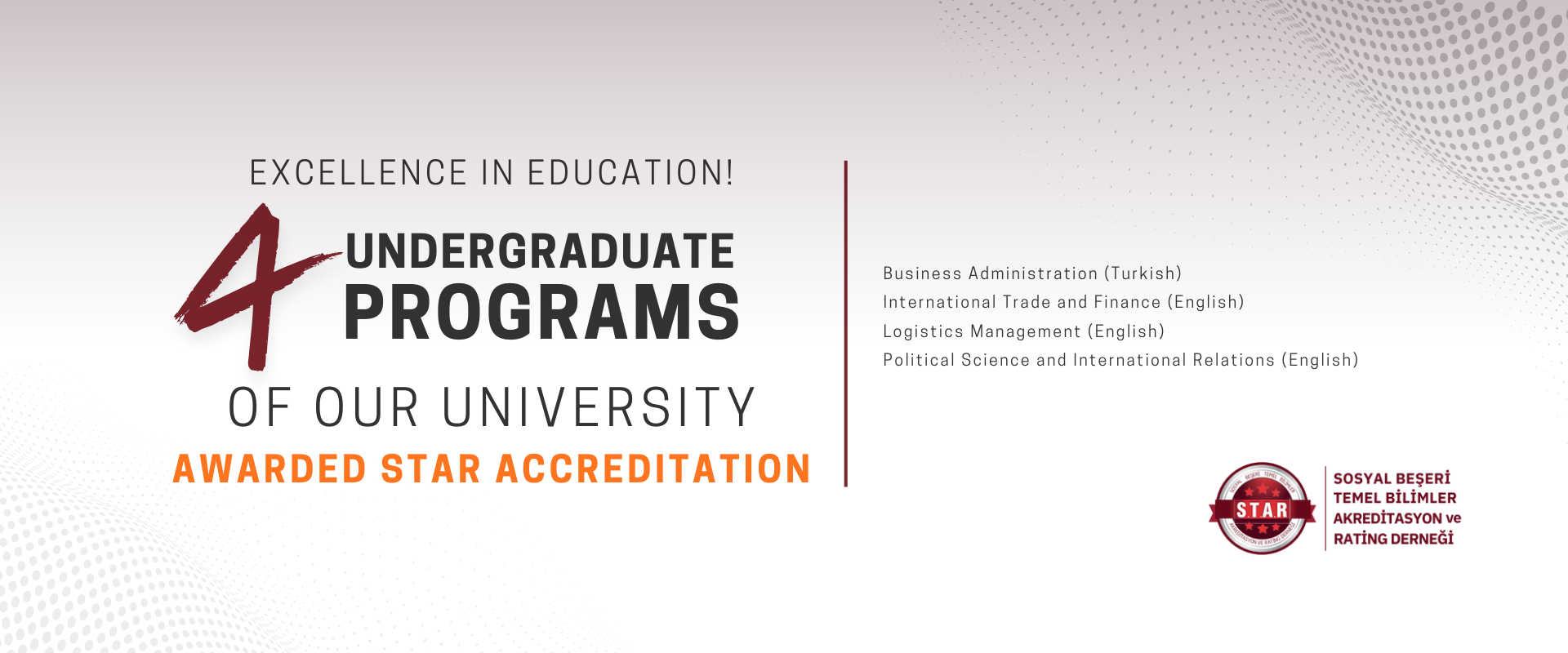 Excellence in Education: Four Undergraduate Programs at Our University Receive STAR Accreditation