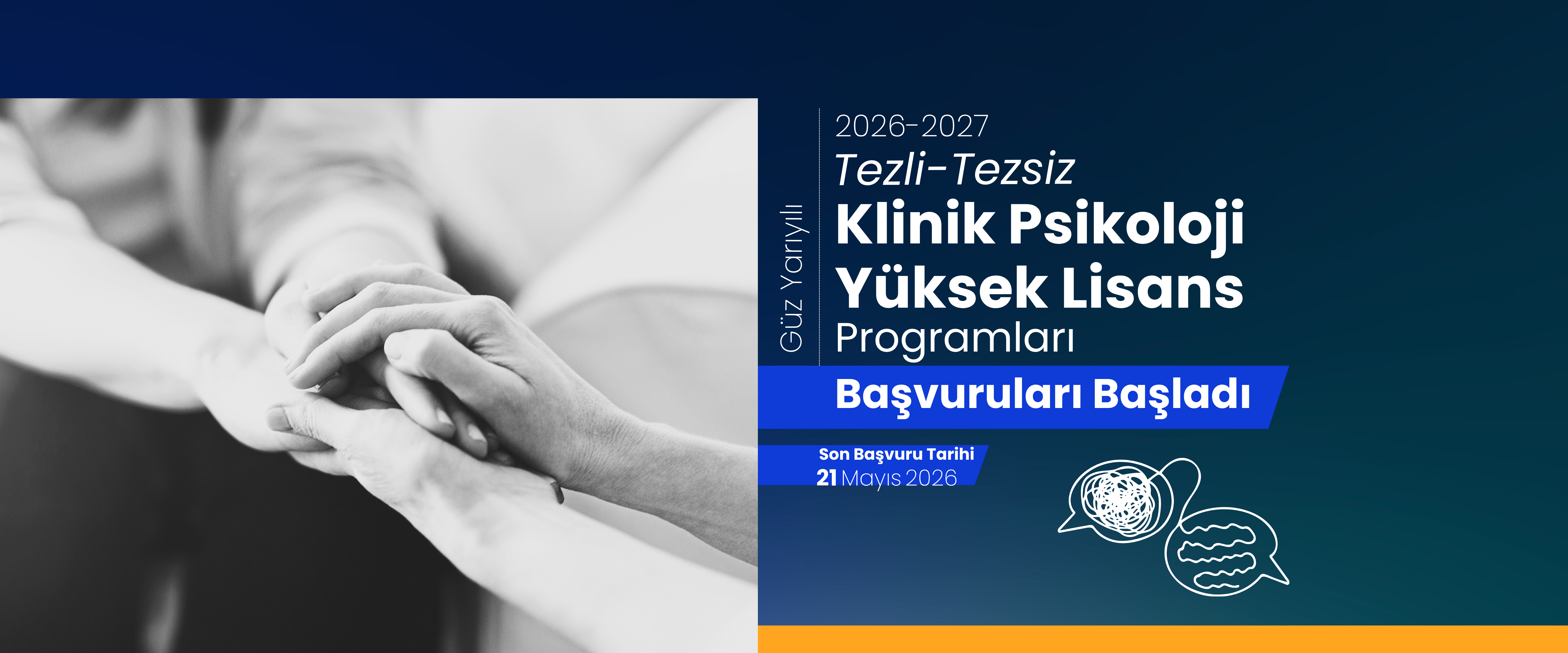 2026-2027 Güz Yarıyılı Klinik Psikoloji Tezli-Tezsiz Yüksek Lisans Programları Başvuruları Başladı